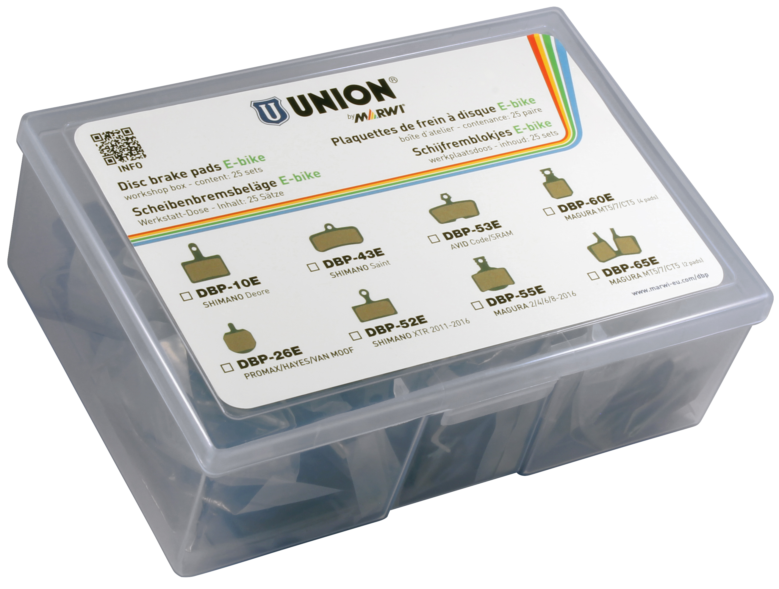 Marwi Union schijfremblokset dbp-55e organisch/kevlar (25pr) afbeelding